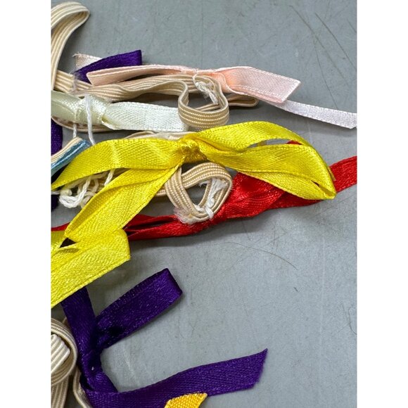 Assorted Satin Ribbon Bow Elastic Hair Ties for kids or dolls plush READ - Picture 5 of 5
